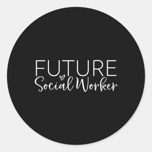 Toekomstig sociaal werker sociaal werk student ronde sticker (Voorkant)