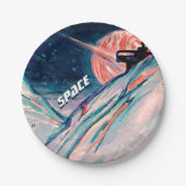 Toekomstig startpunt in de ruimte papieren bordje (Voorkant)