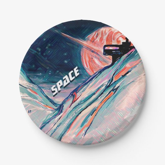 Toekomstig startpunt in de ruimte papieren bordje (Voorkant)