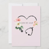 Toekomstig Verpleegkundige Afstuderen Bloemen Stet Kaart (Achterkant)