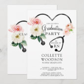 Toekomstig Verpleegkundige Afstuderen Stethoscoop  Kaart (Voorkant / Achterkant)