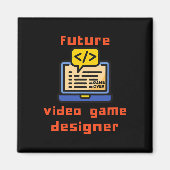 Toekomstig videogame-ontwerper programmeur coder magneet (Voorkant)