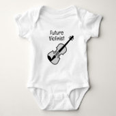 Toekomstig violist schattig baby bodysuit ontwerp (Voorkant)