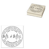 Toekomstige aangepaste naam en retouradres voor de rubberstempel (Gestempeld)