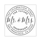 Toekomstige aangepaste naam en retouradres voor de rubberstempel (Afrduk)