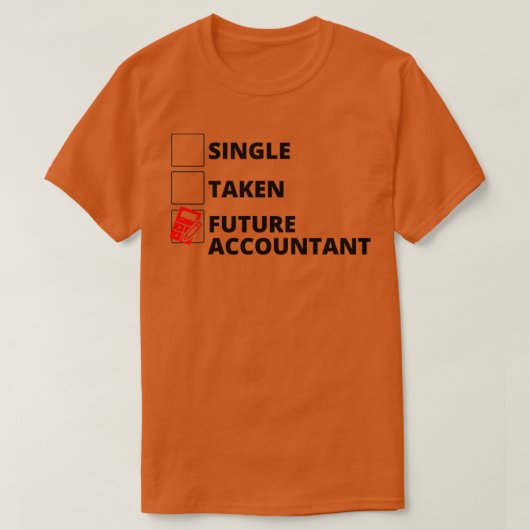 Toekomstige accountant t-shirt (Design voorkant)