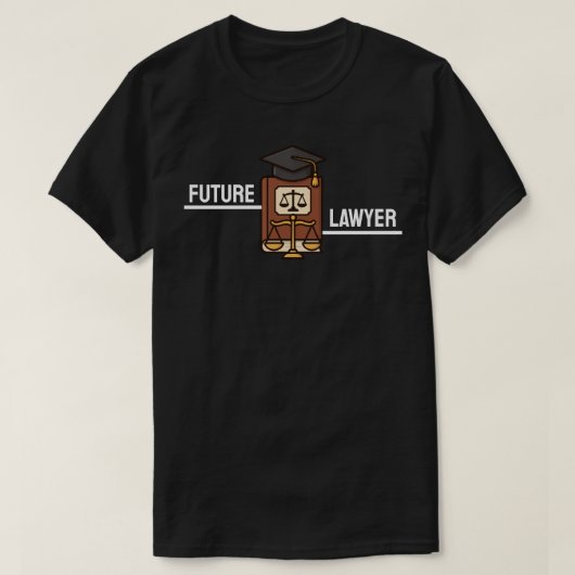 Toekomstige Advocaat Afstuderen T-shirt (Design voorkant)