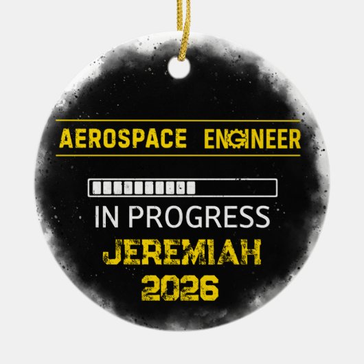 Toekomstige Aerospace Engineer Keramische Versieri Keramisch Ornament (Voorkant)