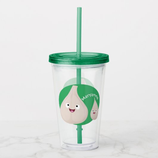 Toekomstige afbeelding van knoflook cartoon acryl drinkbeker (Voorkant)