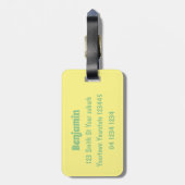 Toekomstige afbeelding van knoflook cartoon bagagelabel (Achterkant verticaal)