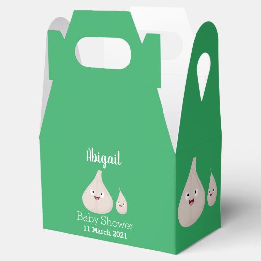 Toekomstige afbeelding van knoflook cartoon bedankdoosjes (Geopend)