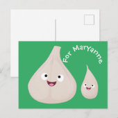 Toekomstige afbeelding van knoflook cartoon briefkaart (Voorkant / Achterkant)