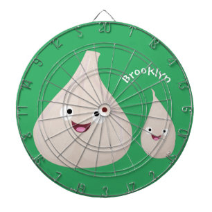 Toekomstige afbeelding van knoflook cartoon dartbord