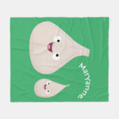 Toekomstige afbeelding van knoflook cartoon fleece deken (Voorkant (Horizontaal))