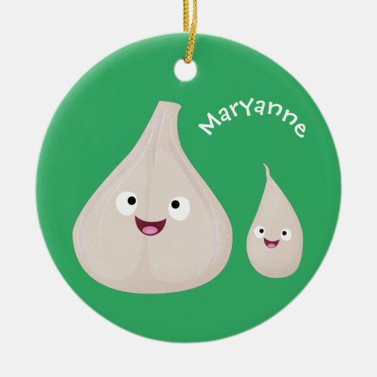 Toekomstige afbeelding van knoflook cartoon keramisch ornament (Voorkant)