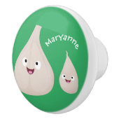 Toekomstige afbeelding van knoflook cartoon keramische knop (Rechts)