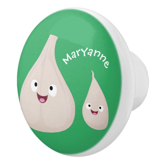 Toekomstige afbeelding van knoflook cartoon keramische knop (Rechts)