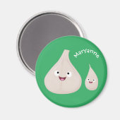 Toekomstige afbeelding van knoflook cartoon magneet (Voorkant / Achterkant)