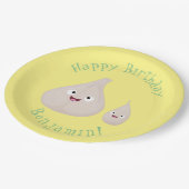 Toekomstige afbeelding van knoflook cartoon papieren bordje (Gekanteld)