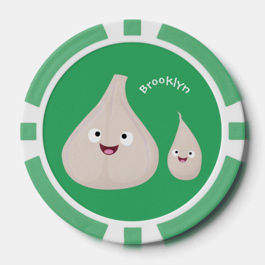 Toekomstige afbeelding van knoflook cartoon poker chips (Voorkant)