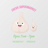 Toekomstige afbeelding van knoflook cartoon raamsticker (Vel)