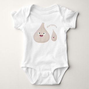 Toekomstige afbeelding van knoflook cartoon romper