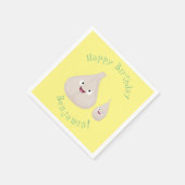 Toekomstige afbeelding van knoflook cartoon servet (Hoek)