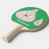 Toekomstige afbeelding van knoflook cartoon tafeltennisbatje (Voorkant Gekanteld)