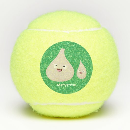 Toekomstige afbeelding van knoflook cartoon tennisballen (Voorkant)