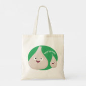 Toekomstige afbeelding van knoflook cartoon tote bag (Achterkant)