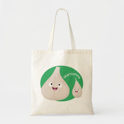 Toekomstige afbeelding van knoflook cartoon tote bag (Voorkant)