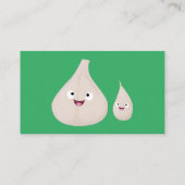 Toekomstige afbeelding van knoflook cartoon visitekaartje (Achterkant)