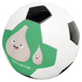 Toekomstige afbeelding van knoflook cartoon voetbal (Drie kwart)