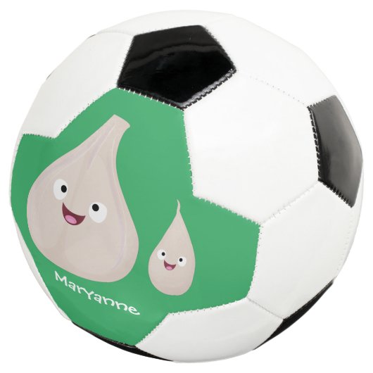Toekomstige afbeelding van knoflook cartoon voetbal (Drie kwart)