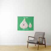 Toekomstige afbeelding van knoflook cartoon wandkleed (In Situ (horizontaal))