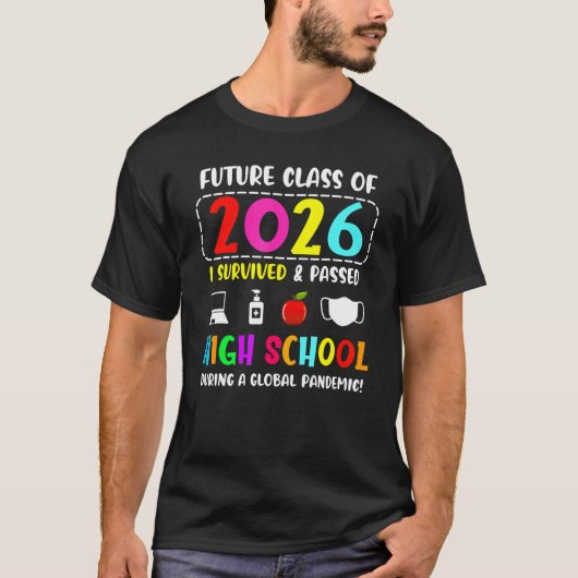 Toekomstige Afstuderen 2022 van de middelbare scho T-shirt (Voorkant)