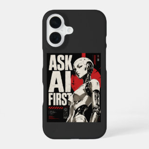 Toekomstige AI Robot Humanoïde Tech Design iPhone 16 Hoesje