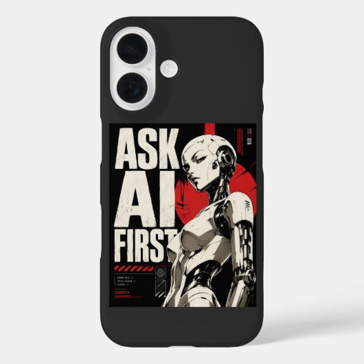 Toekomstige AI-Robothumanoid Tech Design Case-Mate iPhone Case (Achterkant)