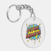 Toekomstige animatie-bewegende beelden sleutelhanger (Voorkant Links)