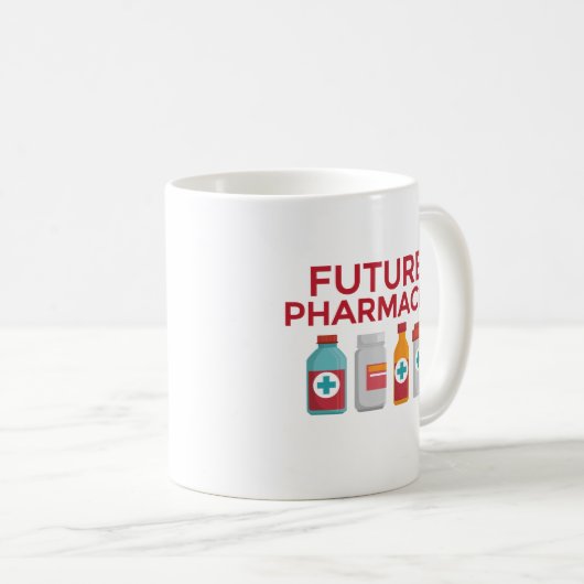 Toekomstige apotheker Student Coffee Mok Gift (Voorkant rechts)