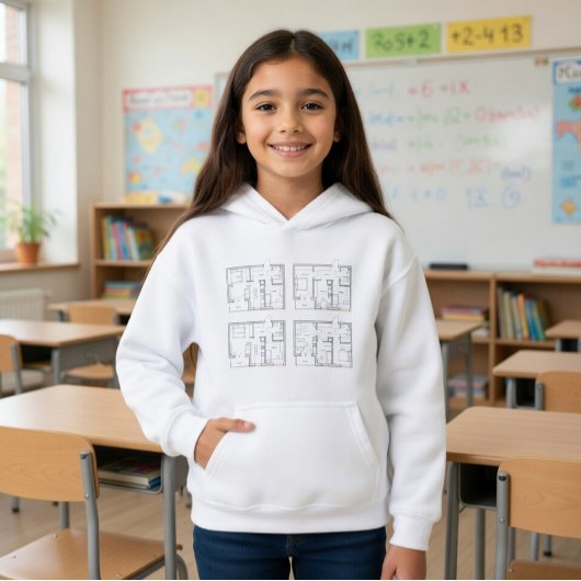 Toekomstige Architect Blueprint Kinderen Hoodie