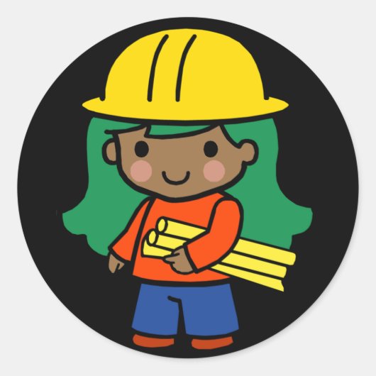 Toekomstige architect / ingenieur ronde sticker (Voorkant)