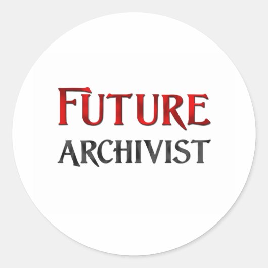 Toekomstige archivist ronde sticker (Voorkant)