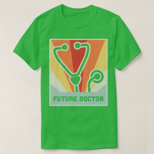 TOEKOMSTIGE ARCTOR Retro Medical Student Poster T-shirt (Design voorkant)