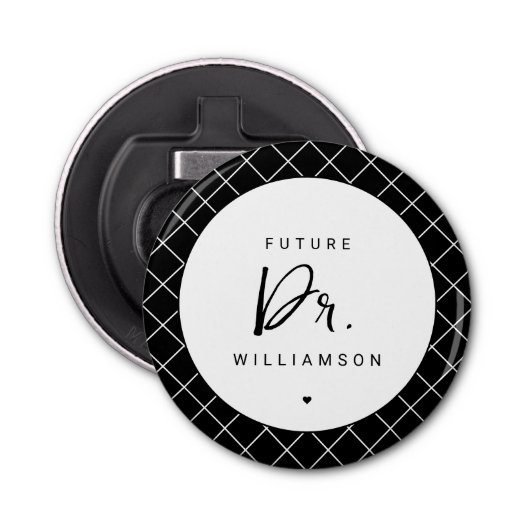 toekomstige arts | Medische School Doctoraatsstude Button Flesopener (Voorkant)