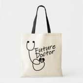 Toekomstige arts - stethoscoophartafdruk tote bag (Voorkant)