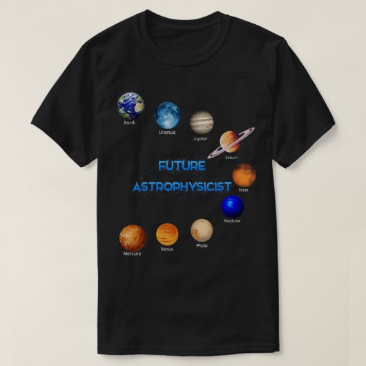 Toekomstige asbest natuurkunde t-shirt (Design voorkant)
