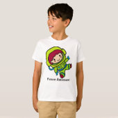 Toekomstige Astronaut Boy in Spacesuit T-shirt (Voorkant volledig)