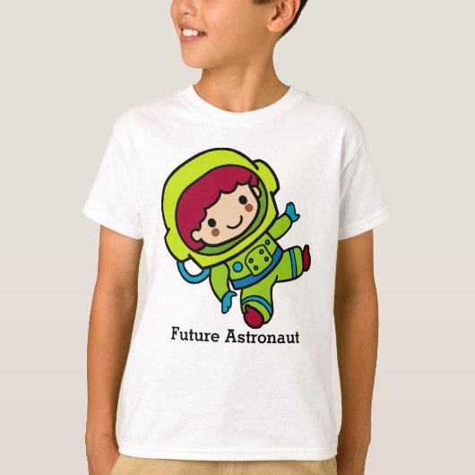 Toekomstige Astronaut Boy in Spacesuit T-shirt (Voorkant)
