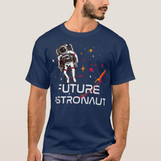 Toekomstige astronaut buitenruimtesalay t-shirt